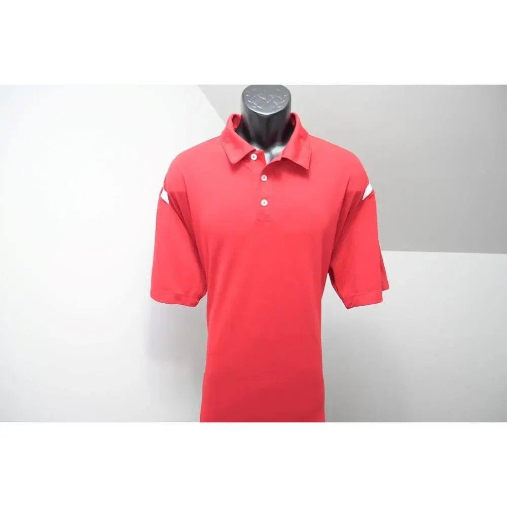 Nike Golf Polo Dri‎ Fit Performance Red Athletic Golf Shirt Mens Size XL